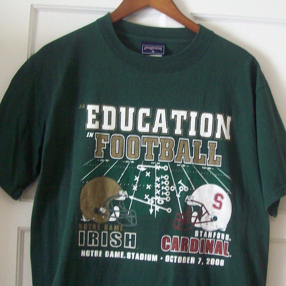 VINTAGE T-SHIRT "NOTRE DAME IRISH - STANFORD CARDINAL" MEDIUM MEN'S **NEW**